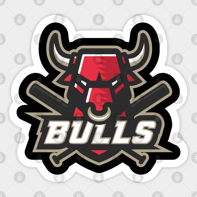 Bulls Sticker by TEENIE DESIGN